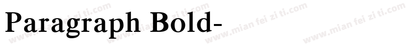 Paragraph Bold字体转换